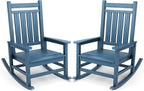 SERWALL Outdoor Rocking Chair Set of 2, HDPE Rocker by SERWALL