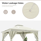 10'x10' Outdoor Gazebo, Metal Frame Heavy Duty Patio Canopy Tent Shelter - Image 7