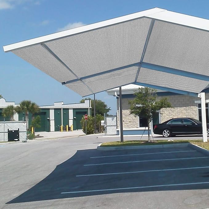 Eden's Decor Straight Flat-Edged 8' x 18' Grey Sun Shade Sail Rectangular - Image 7