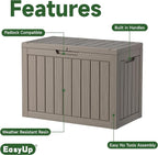 45 Gallon Waterproof Outdoor Storage Box UV Resistant Deck Box | Resin storage - Image 3