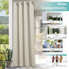 NICETOWN Outdoor Curtain for Patio Waterproof, Thermal Insulated Rustproof - Image 4