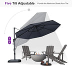 PURPLE LEAF Patio Outdoor Umbrella 11 Feet Round - Image 6