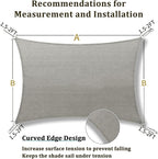 Shade&Beyond 4'x10' Sun Shade Sail Canopy Rectangle, UV Block Breathable Curved - Image 5