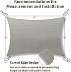 Shade&Beyond 4'x6' Sun Shade Sail Canopy Rectangle, UV Block Breathable Curved - Image 5