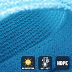 SUNNY GUARD Custom Size 7'x10'x11.2' Turquoise Blue Sun Shade Sail Right - Image 4