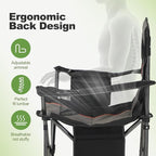LET'S CAMP Folding Camping Chair Oversized Heavy Duty Padded Outdoor Chair - Image 9