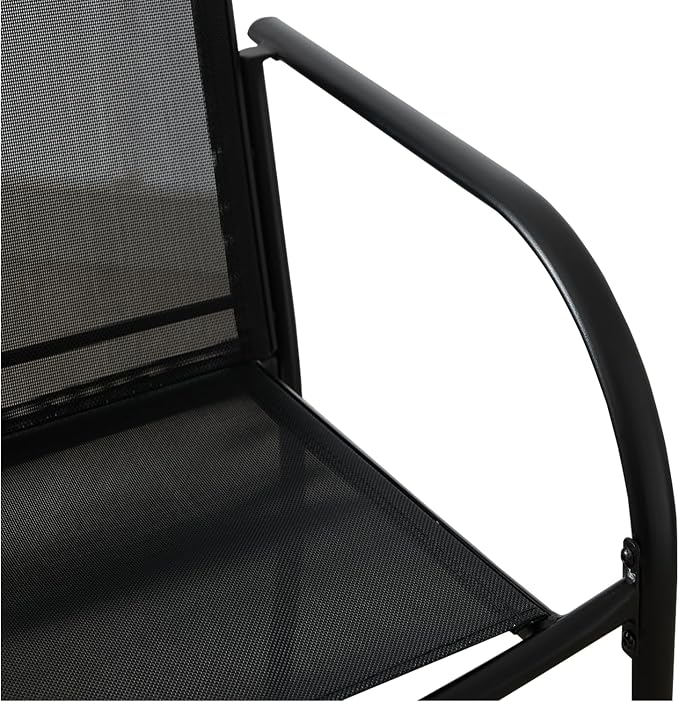 Stackable Patio Chairs Set of 8, Outdoor Dining Chairs - Image 7