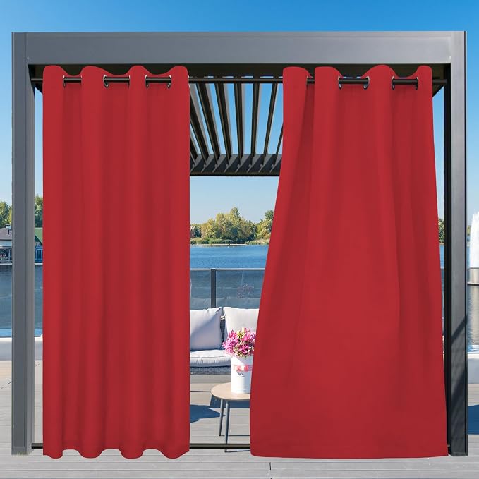 Easy-Going Outdoor Curtains for Patio 1 Panel, 54x120 inch, Weatherproof - Image 3