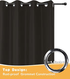 Outdoor Curtains for Patio Waterproof 2 Pcs 54x120 Inch Chocolate | Poolside - Image 4