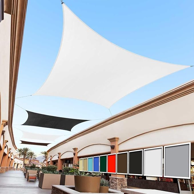Royal Shade 17' x 23' White Rectangle Square Sun Shade Sail Order to Make by RoyalShade