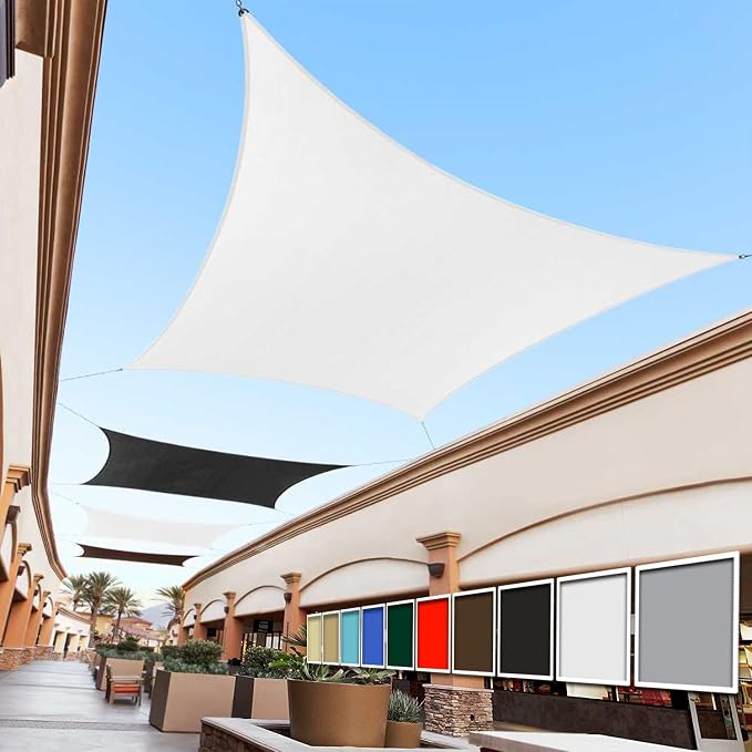 Royal Shade 13' x 17' White Rectangle Square Sun Shade Sail Order to Make by RoyalShade