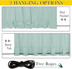 NICETOWN 2 Panels Outdoor Curtains Waterproof Extra Long W52xL108 Aqua Blue | - Image 2