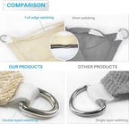Patio Paradise 12' x 12' x 12' Sun Shade Sail Triangle Canopy Shade Cloth - Image 4