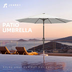 JEAREY 9FT Outdoor Patio Umbrella, Market Umbrella, Creamy-white | Outdoor - Image 7