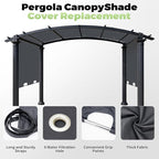 85x208 in Pergola Shade Cover for L-PG080PST Pergola | Cover Only, Light Gray - Image 6