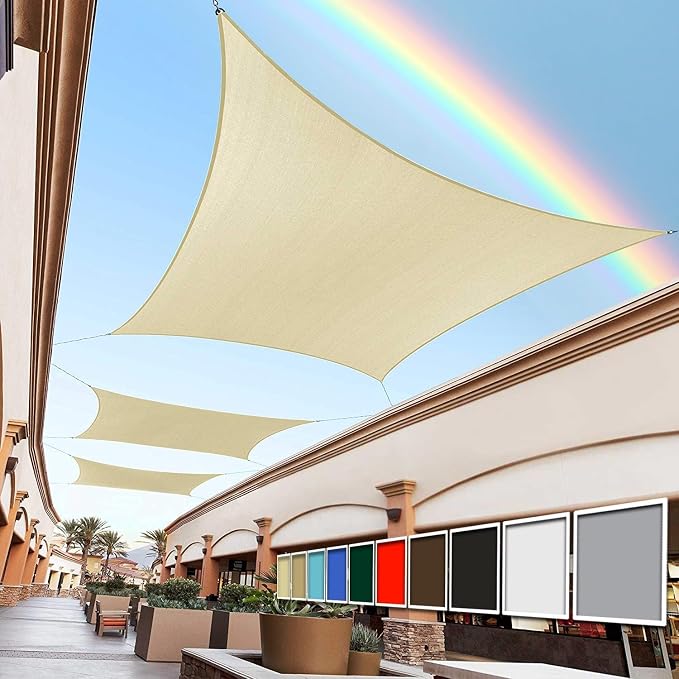 Royal Shade 19' x 24' Custom Size Beige Rectangle Sunshade Sail by RoyalShade