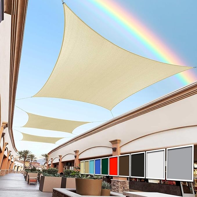 Royal Shade 1 6' x 2 0' Beige Rectangle Sunshade Sail by RoyalShade