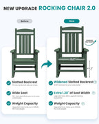 SERWALL Outdoor Rocking Chair Set of 4, Patio Rocking Chair, Porch Rocker - Image 5
