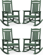 SERWALL Outdoor Rocking Chair Set of 4, Patio Rocking Chair, Porch Rocker by SERWALL