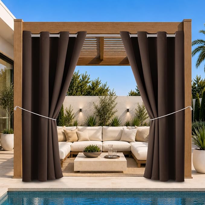 Waterproof Outdoor Curtain W52 x L84 by DivaenCamino