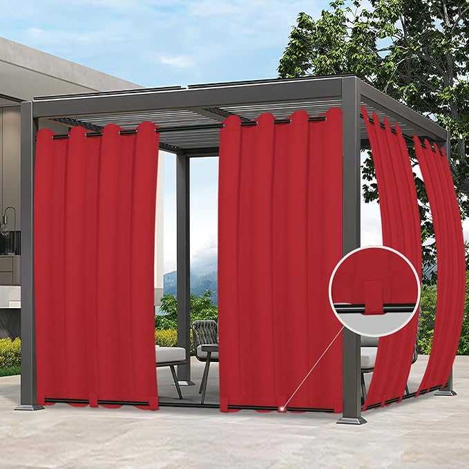 Easy-Going Outdoor Curtains for Patio 1 Panel, 54x84 inch, Weatherproof Privacy by Easy-Going