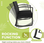 Homall Patio Furniture Set 3 Piece Resin Outdoor Bistro Set Rocking Patio Chairs - Image 3