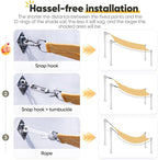 Quictent Sun Shade Sail for Patio w/Hardware Kit 185GSM 20x20ft Sand | Square - Image 5