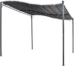 Outsunny 10' x 10' Steel Outdoor Pergola Gazebo Patio Canopy Gray | - Image 6