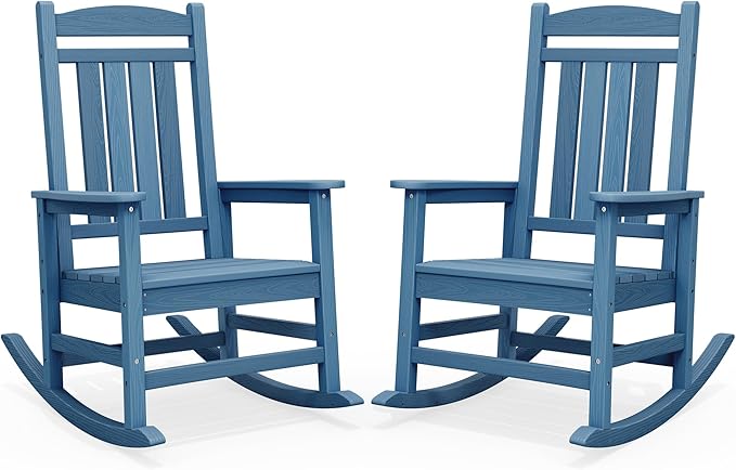 SERWALL Outdoor Rocking Chair Set of 2, Patio Rocking Chair, Porch Rocker by SERWALL