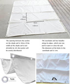 Sun Shade Sail Retractable Wave Waterproof 11' x 14' Shade Cloth Waterproof - Image 4