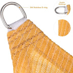 Eden's Decor Straight Flat-Edged Sun Shade Sail Rectangular 15' x 18' Wheat - Image 2