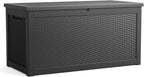 PatioZen 260 Gallon Resin Deck Box, Lockable Patio Outdoor Storage Box - Image 6