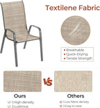 TLSUNNY Patio Chairs, Stackable Textilene Outdoor Dining Furniture - Image 4