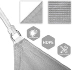 Patio Paradise 3' x 3' x 3' Sun Shade Sail Triangle Canopy Shade Cloth Fabric - Image 3