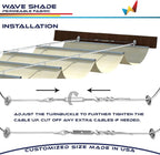 Windscreen4less 7' x 33' Retractable Sun Shade Canopy Cover Sliding Wave Shade - Image 6