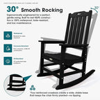 THOEOE Outdoor Rocking Chairs Set of 4, Oversized Patio Rocking Chair | HDPE - Image 3