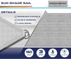 Windscreen4less 14' x 14' x 14' Sun Shade Sail Triangle Outdoor Canopy Cover UV - Image 3