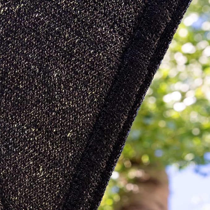Amgo Custom Size 9' x 13' Black Rectangle Square Sun Shade Sail UPF50+ - Image 9