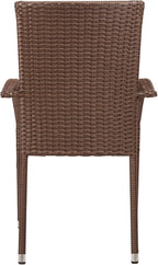 Patio Sense 62664 Morgan Outdoor Wicker Stacking Chairs, Powder-Coated Steel - Image 7