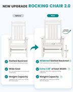 SERWALL Outdoor Rocking Chair Set of 4, Patio Rocking Chair, Porch Rocker - Image 6