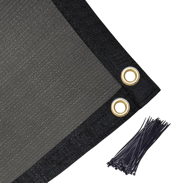 Amagenix 90% Pergola Shade Cover 6'X 12' Dark Gray Sun Shade Cloth - Image 5