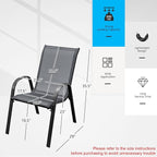 Tangkula Patio Dining Chairs Set of 4, Outdoor Stackable All Weather Heavy Duty - Image 3