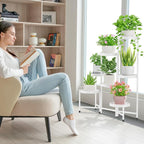iDavosic.ly Plant Stand Indoor Outdoor, 8 Tier Metal Corner Shelf, Folding - Image 6