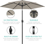 Best Choice Products 7.5ft Heavy-Duty Round Outdoor Market Table Patio Umbrella - Image 5