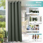 NICETOWN Morandi Green Outdoor Curtain - Image 6