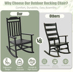 Outdoor Rocking Chair, All Weather Rocking Chair Ergonomic | Sturdy & - Image 3
