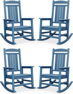 SERWALL Outdoor Rocking Chair Set of 4, Patio Rocking Chair, Porch Rocker by SERWALL