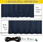 NICETOWN 2 Panels Outdoor Curtains Waterproof Fixed Bottom W52xL95 Navy | - Image 4