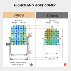 VINGLI Aluminum Patio Lawn Chairs Folding Set of 2 - Image 3