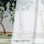 MIULEE White Waterproof Outdoor Sheer Curtains - Image 7
